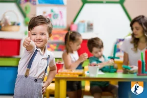 Westcliff Early Learning Academy - preschool age boy giving thumbs up