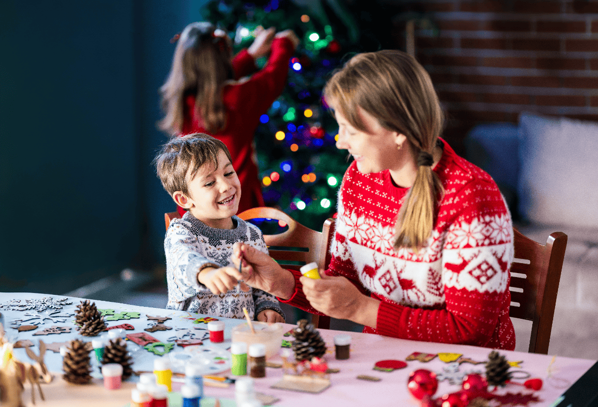 Montessori Teacher doing activity with students